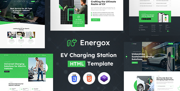Energox | EV Charging Station HTML Template