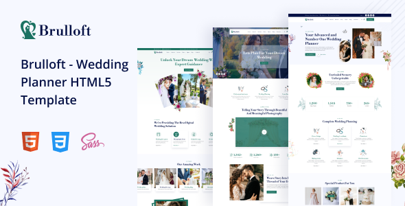 Brulloft – Wedding Planner HTML5 Template listing image