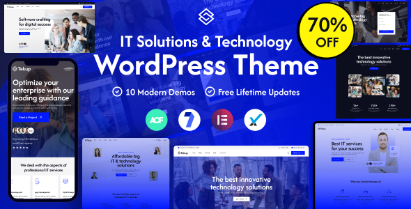 Tekup - Technology & IT Solutions Services WordPress Theme listing image