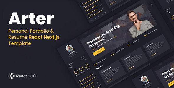 Arter - Personal Portfolio Resume NextJS Template