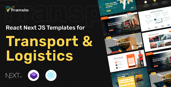 Translo – Logistics and Transportation React  Next js Template