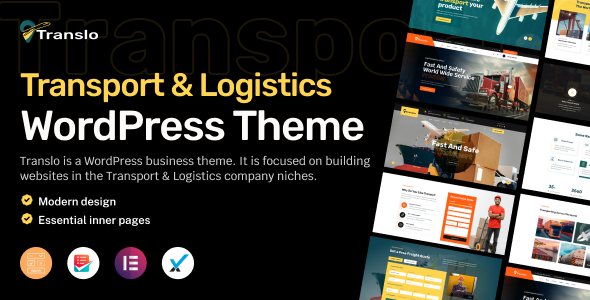 Product preview supplied for Translo – Logistics and Transportation WordPress Theme