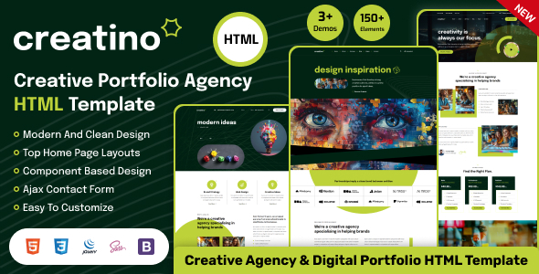 Preview image for Creatino – Creative Agency & Portfolio HTML Template