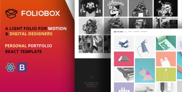 Foliobox  -  Personal Portfolio React Template listing image