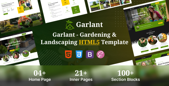 Garlant – Landscaping & Gardening HTML Template