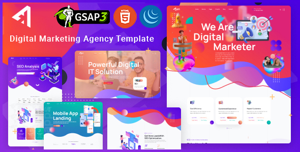 Kan - Digital Marketing Agency HTML Template product preview