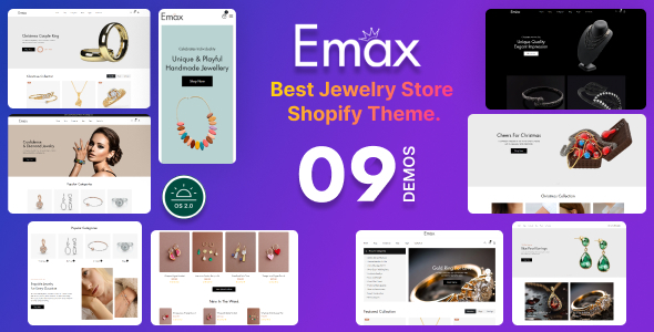 Emax - Modern Jewelry Store Shopify OS 2.0 Theme