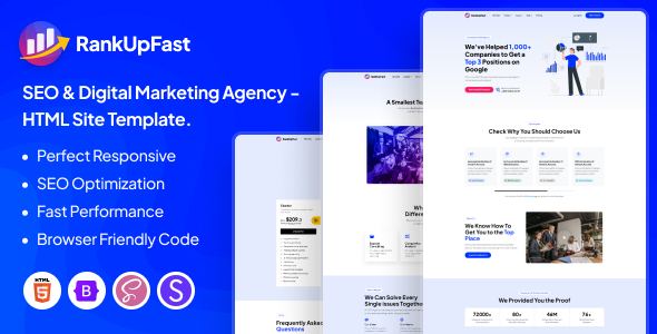 RankUpFast - SEO and Digital Marketing Agency Site Template.