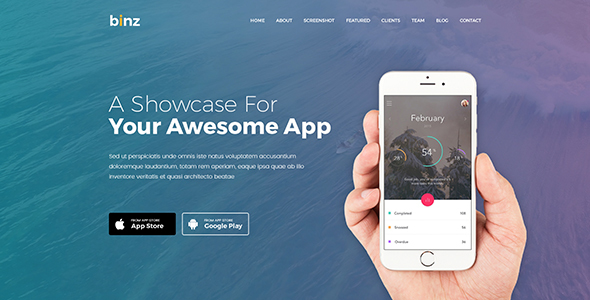 Binz App PSD Templates