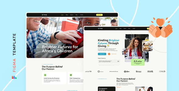 Vively – Charity & Donation Template for Figma
