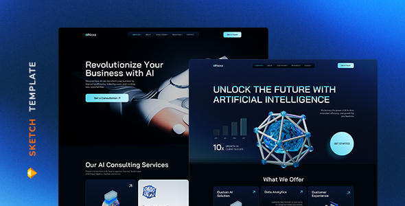 AiNexa  – AI Agency Template for Sketch
