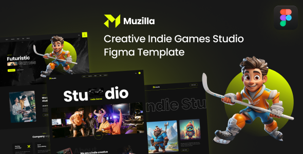Muzilla - Creative Indie Games Studio Figma Template