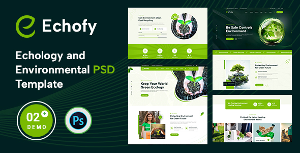 Echofy – Environment, Echology & Solar Renewable Energy PSD Template