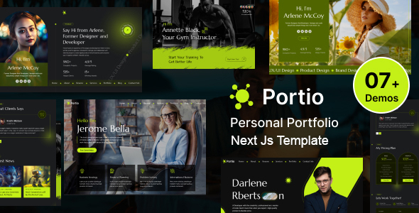 Portio | Personal Portfolio Resume Next Js Template