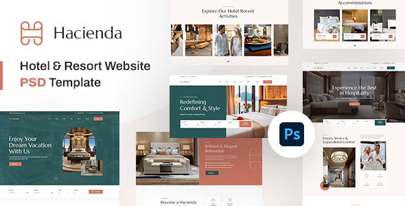 Hacienda | Hotel & Resort Website PSD Template