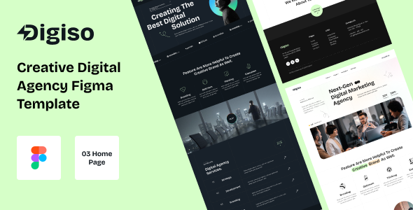 Digiso - Digital Business Branding Agency Figma Template