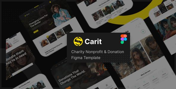 Carit - Charity Nonprofit & Donation Figma Template