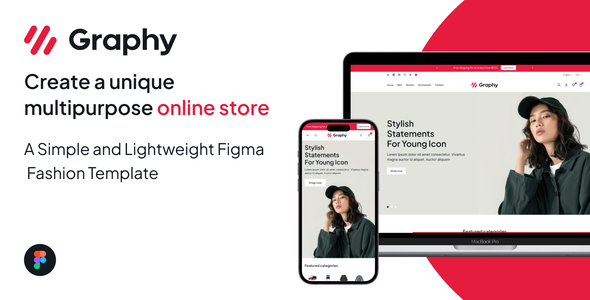Graphy - A Simple and Lightweight Figma  Fashion Template