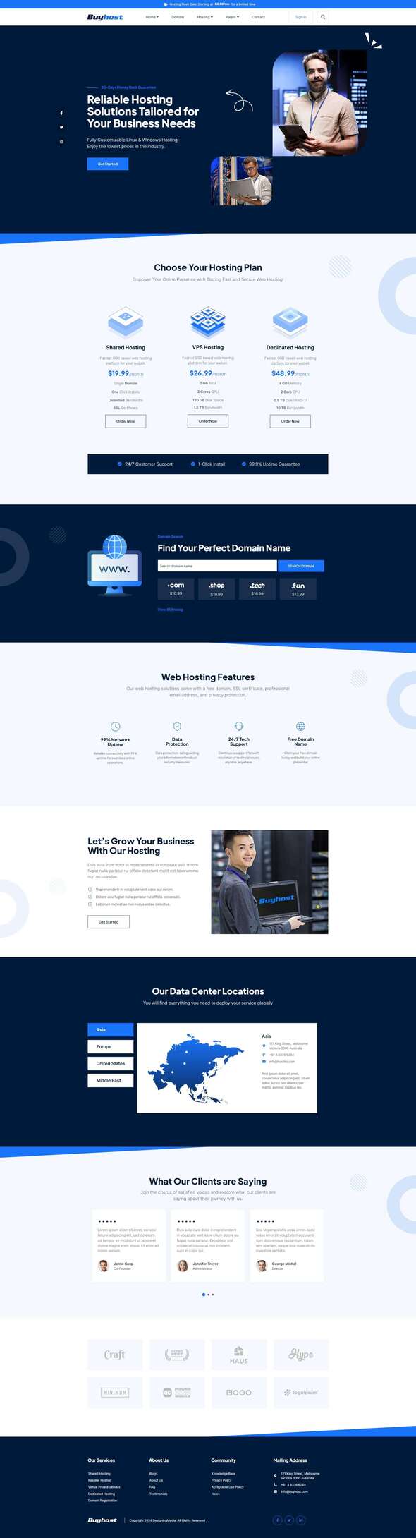 Buyhost - Web Hosting Elementor Template Kit