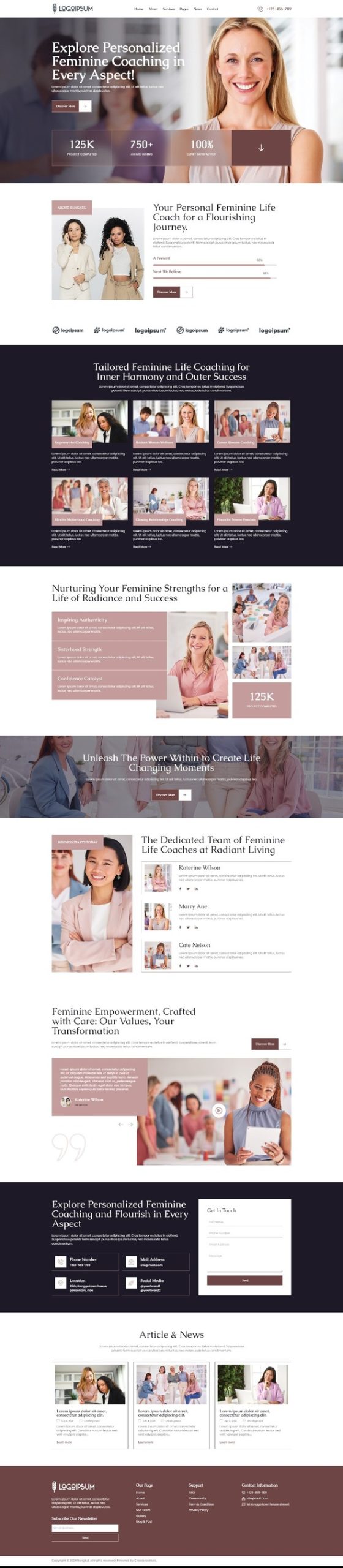 Rangkul - Feminine Business Coach Elementor Pro Template Kit