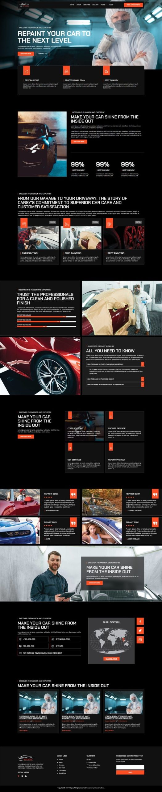 Rispol - Car Painting & Modification Elementor Pro Template Kit