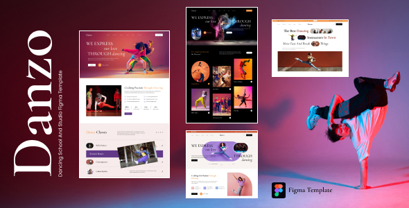 Danzo - Dance School Website Figma UI Template