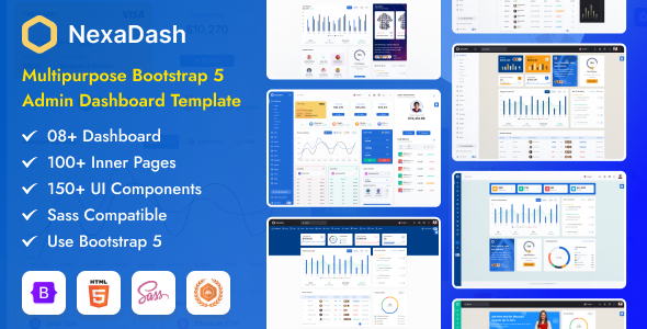 Preview image for NexaDash - Bootstrap Admin Dashboard Template