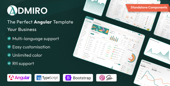 Admiro – Angular 22 Admin Dashboard Template