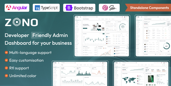 Zono – Angular 22 Admin Dashboard Template