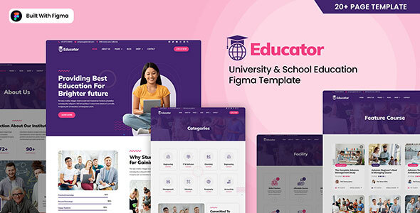 Educator – University & School Education Figma Template
