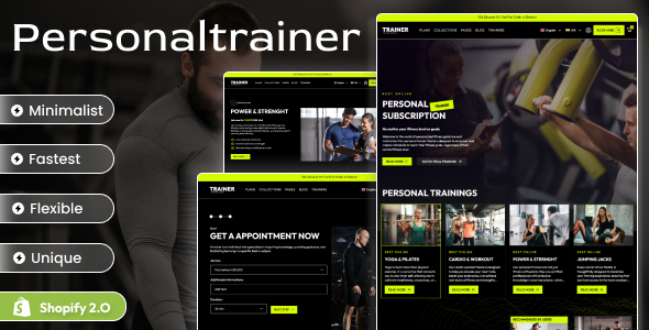 Personal Trainer - Fitness Equipment Shopify 2.0 Theme