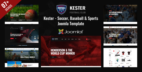 Kester - Soccer & Mega Sports Joomla 6 Template