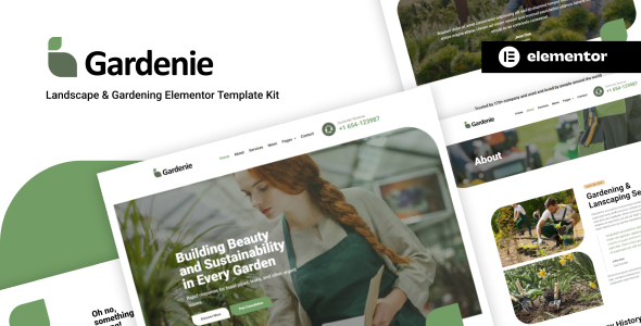 Gardenie - Landscape & Gardening Elementor Template Kit