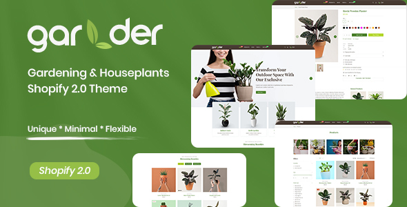 Product preview supplied for Garder - Gardening & Houseplants Shopify 2.0 Theme