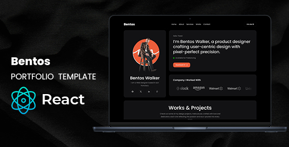 Bentos - React JS Personal Portfolio Template