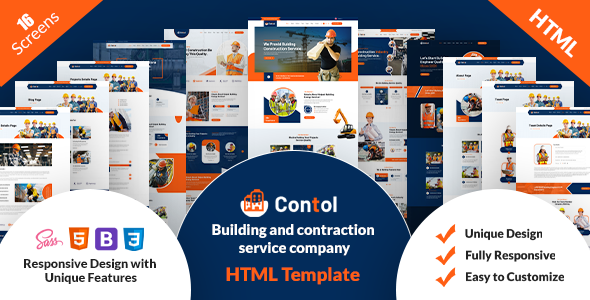 Contol- Construction HTML Template
