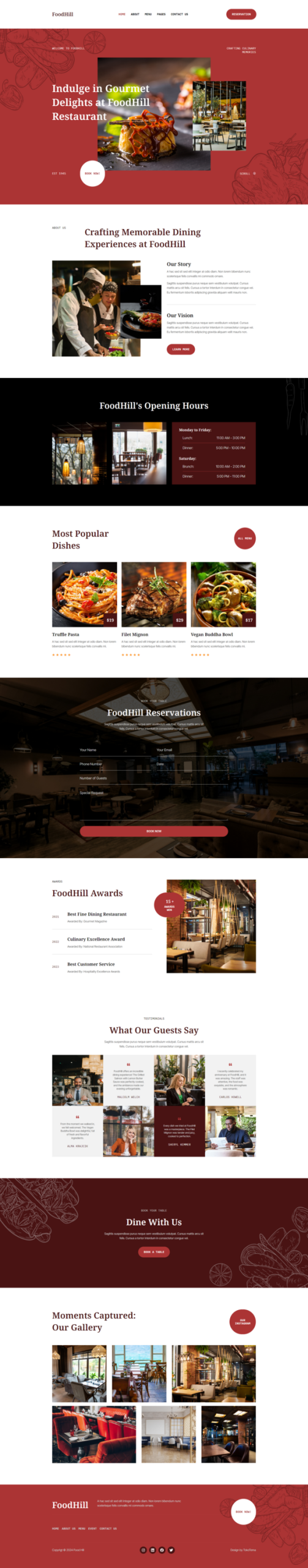 FoodHill - Restaurant Elementor Template Kit