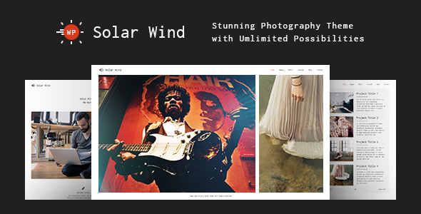 Photography WordPress Theme - SolarWind product preview