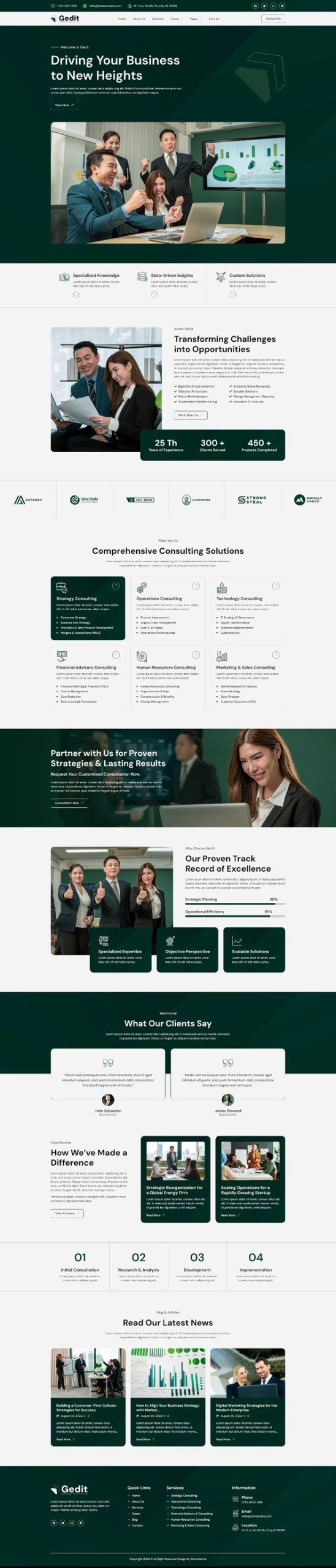 Gedit - Management Consulting Firms Elementor Template Kit
