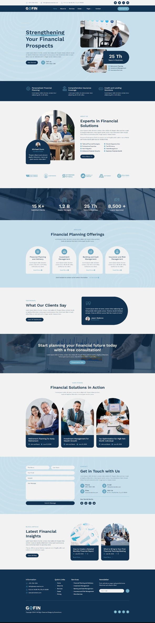 Gofin - Financial Solutions Elementor Template Kit