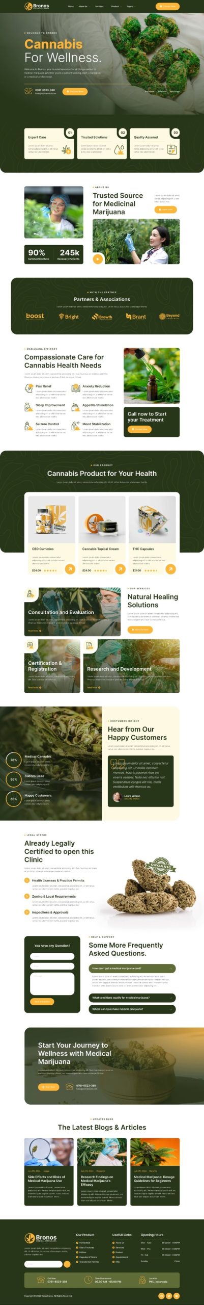 Bronos - Medical Marijuana Elementor Template Kit