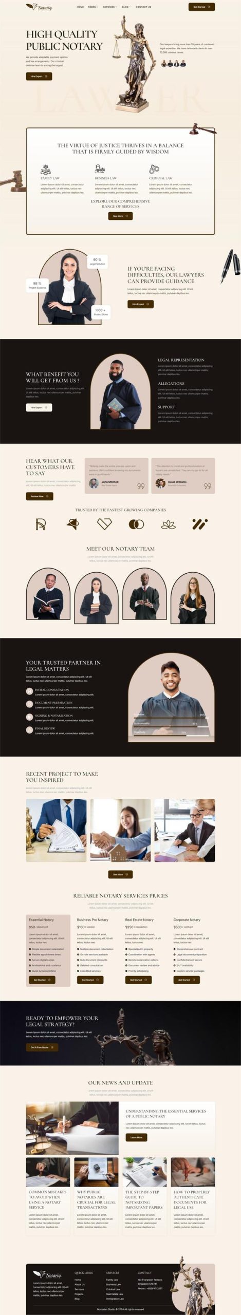 Notariq - Notary Public & Legal Services Elementor Template Kit
