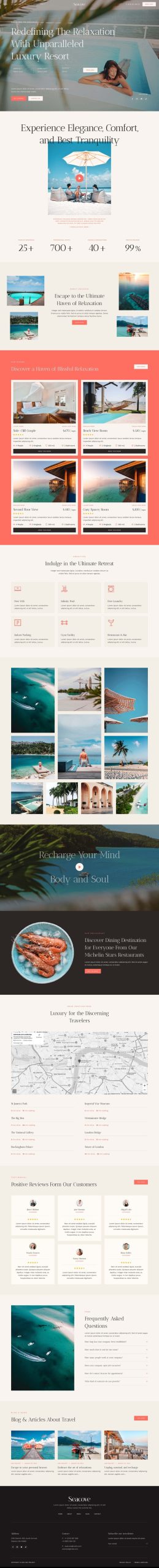 Seacove - Hotel and Resort Booking Elementor Template Kit
