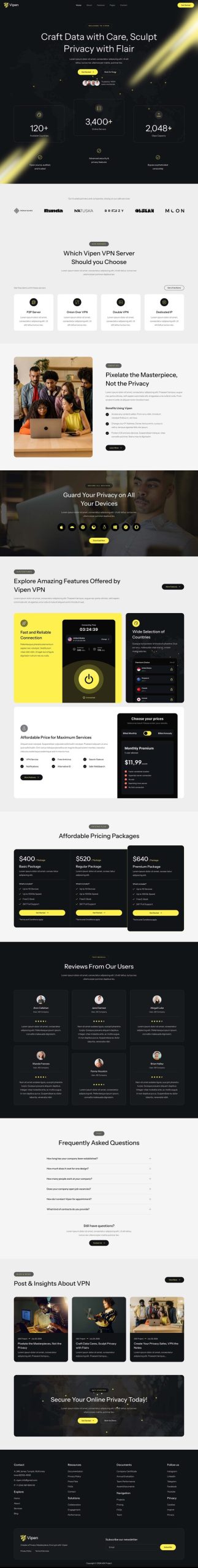 Vipen - VPN Services & Proxy Elementor Template Kit