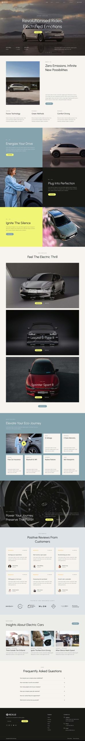 Rexus - Electric Vehicles Elementor Template Kit