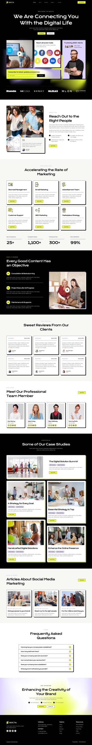 Socta - Social Media Marketing Agency Elementor Template Kit