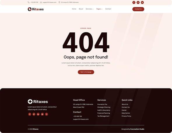 Ritaxes - Tax Advisor & Financial Consulting Elementor Template Kit