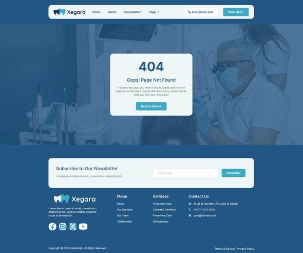 Xegara - Dentist Dental Care Elementor Template Kit