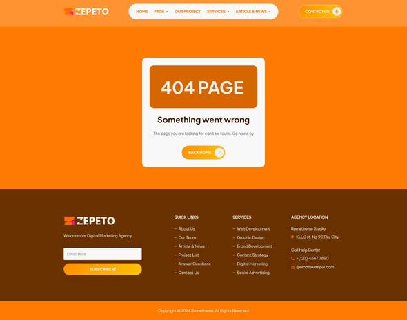 Zepeto - Creative Digital Marketing Elementor Template Kit