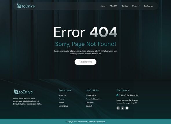 Otodrive - Modern Car Workshop Elementor Template Kit